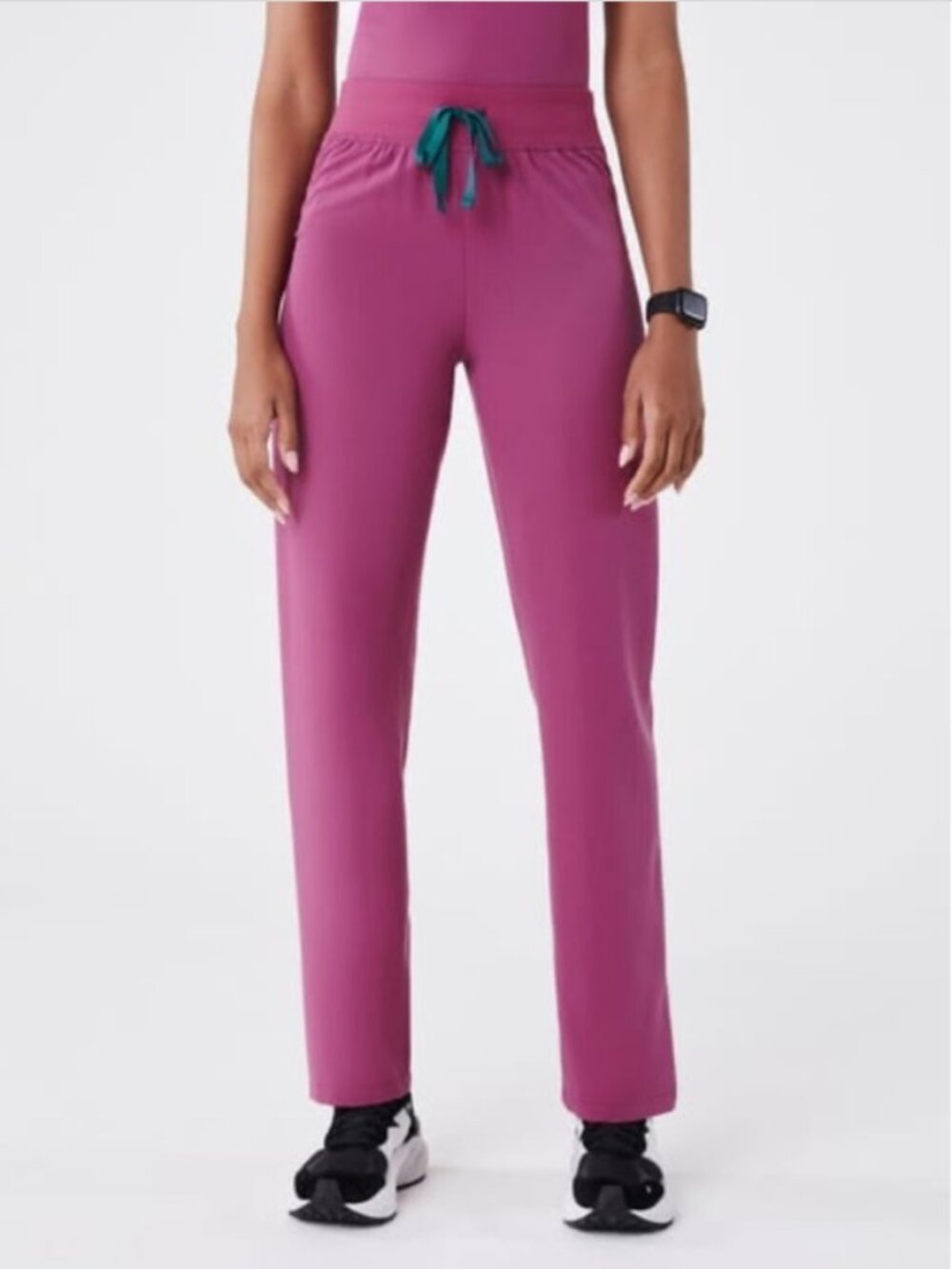 Figs Set - Rafaela Top & Livingston Pant Bright Fuchsia Scrubs XXS & XSP